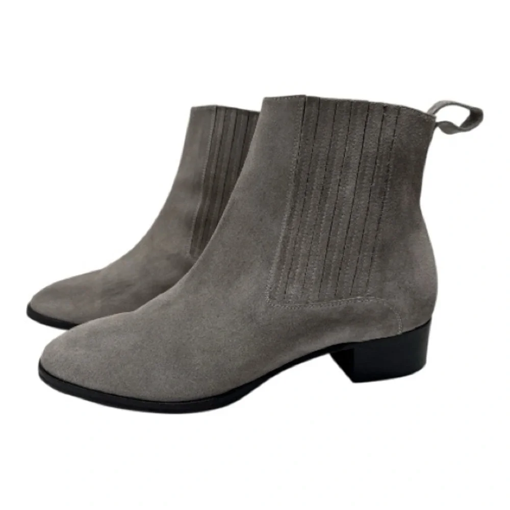 ATELIER MERCADAL Suede Gray Ankle Boots Chelsea boots size 38.5